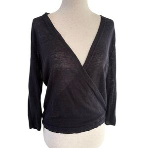Nic + Zoe Black Wrap Sweater
